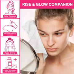 FACEMADE towel wiping sweat outdoors demonstrating quick absorbency