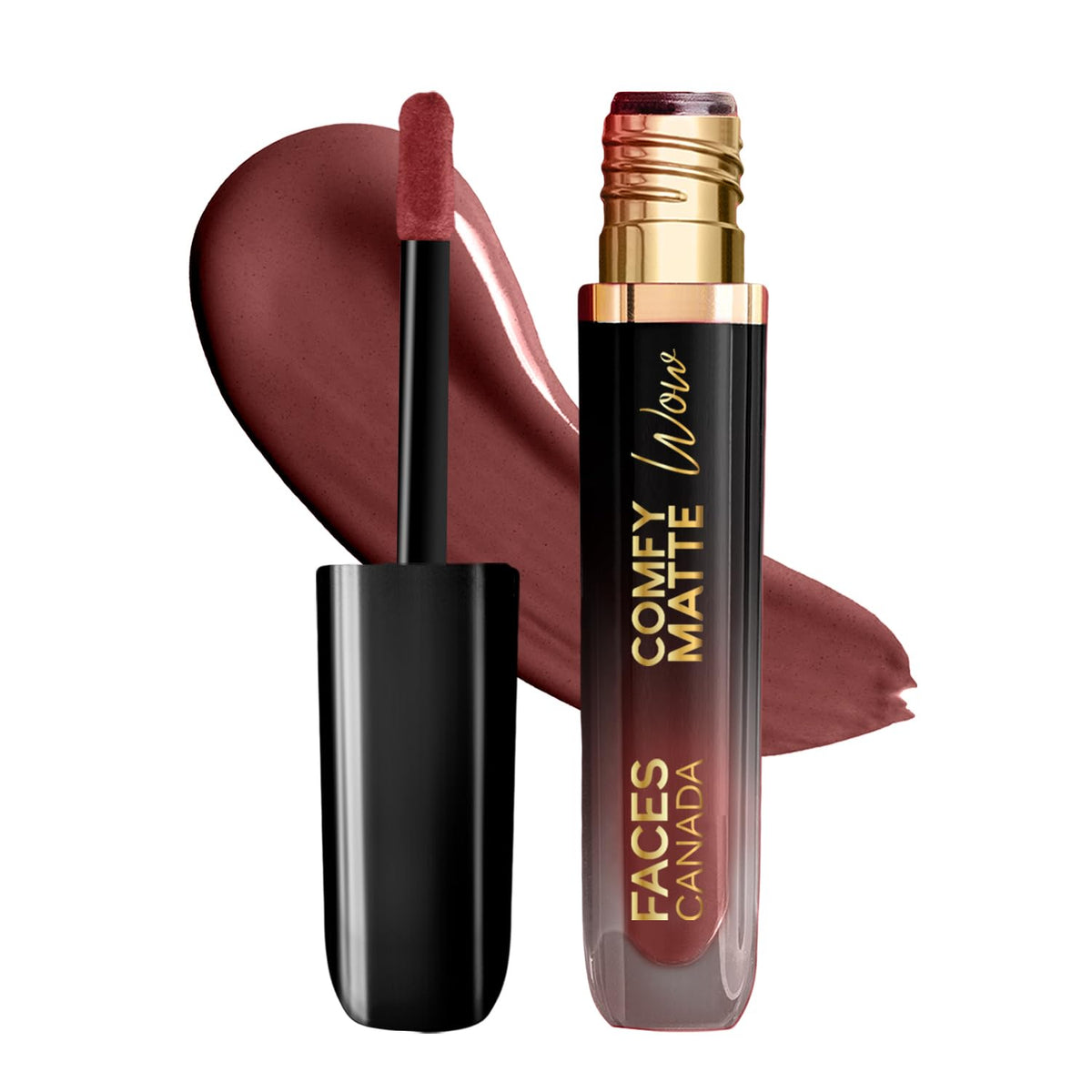 Faces Canada Cocoa Crush front packaging shows compact tube and shade benefits