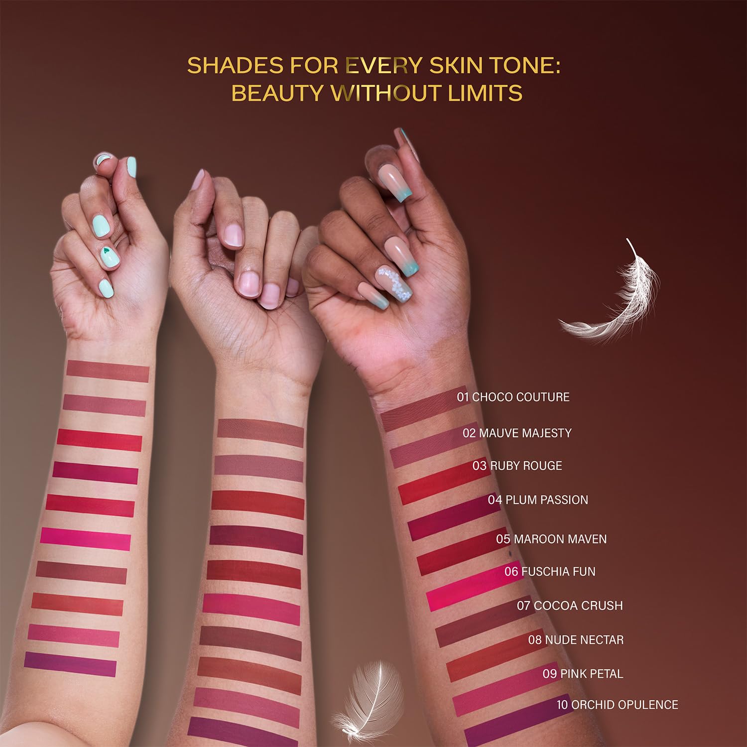 Faces Canada Cocoa Crush package label detail highlighting ingredient and shade clarity benefit
