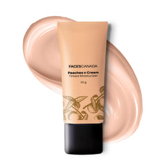 FACESCANADA front packaging showing product benefits and peachy finish
