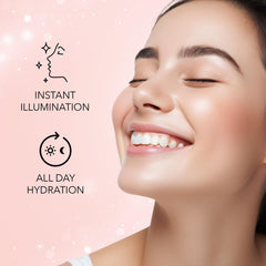 FACESCANADA strobe cream ingredients label close-up showing hyaluronic acid and shea butter benefits