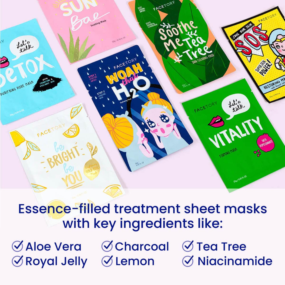 FACETORY essence texture droplet on finger highlighting serum richness benefit nourishment