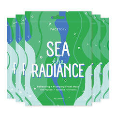 FACETORY front packaging showing five mask sachets and product name benefit hydration