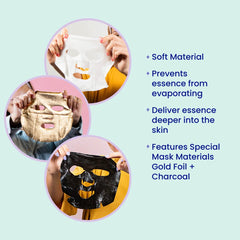 FACETORY mask in use on woman demonstrating fit and comfort benefit soothing