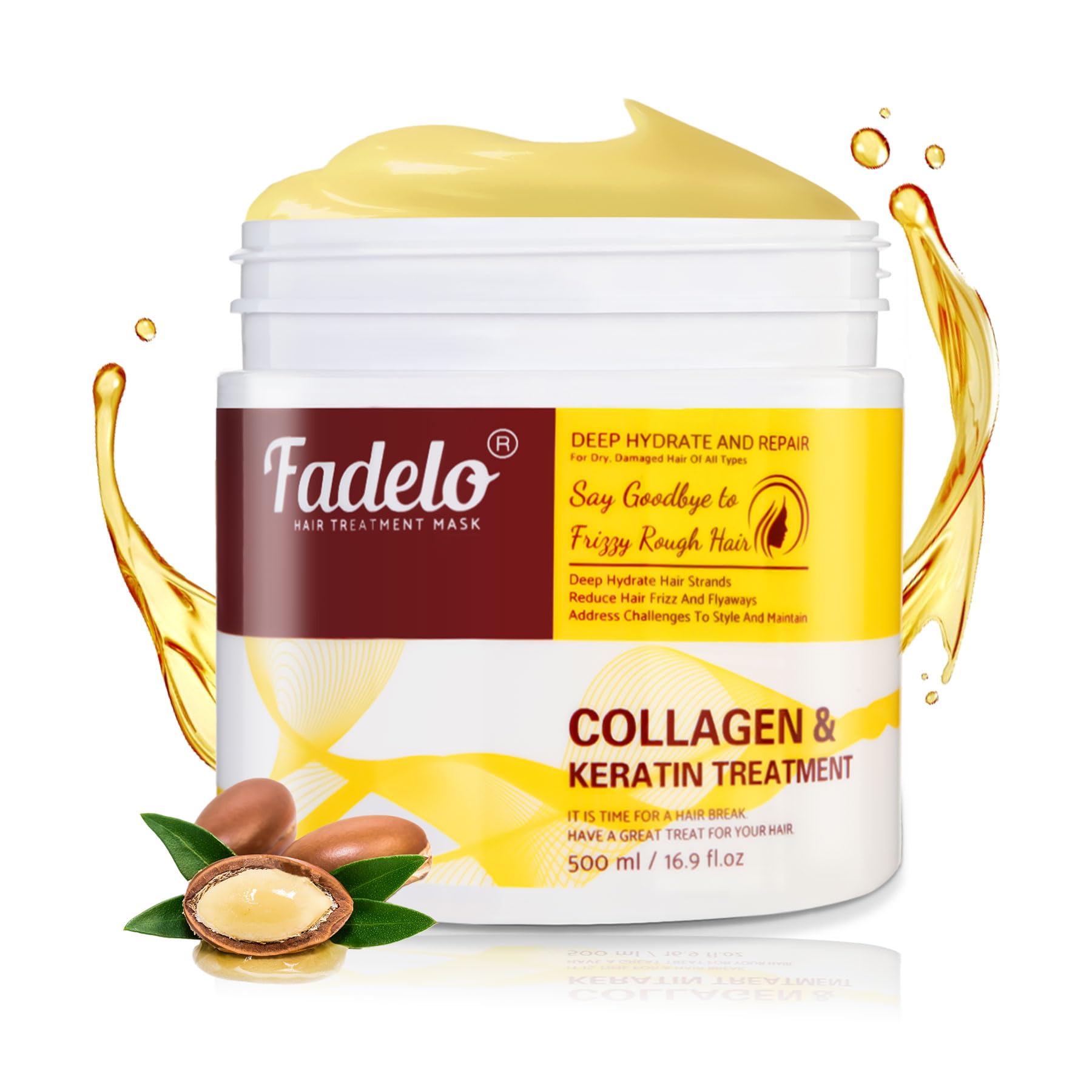 Fadelo front label showing product name and volume, clear professional packaging benefit