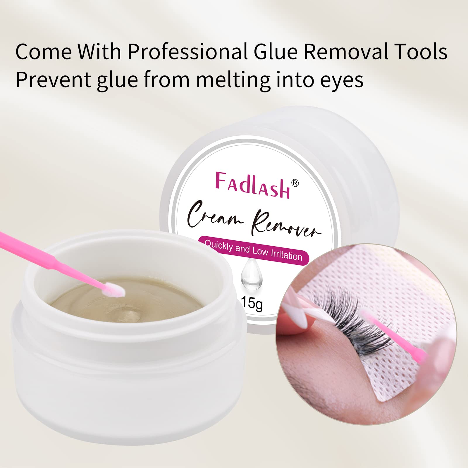 FADLASH applied by a technician in salon for faster safe lash removal