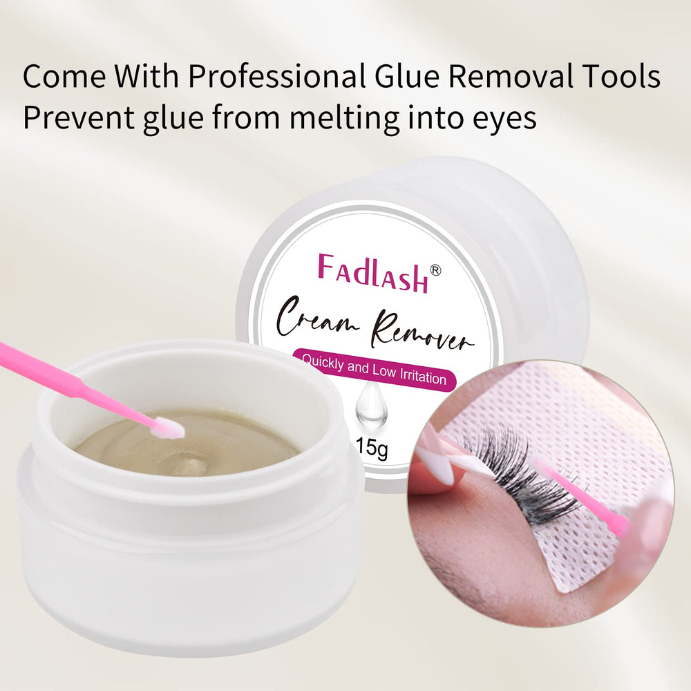 FADLASH applied by a technician in salon for faster safe lash removal