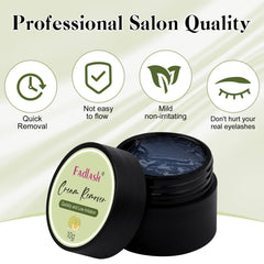 FADLASH application on lash extensions illustrating controlled glue dissolving benefit