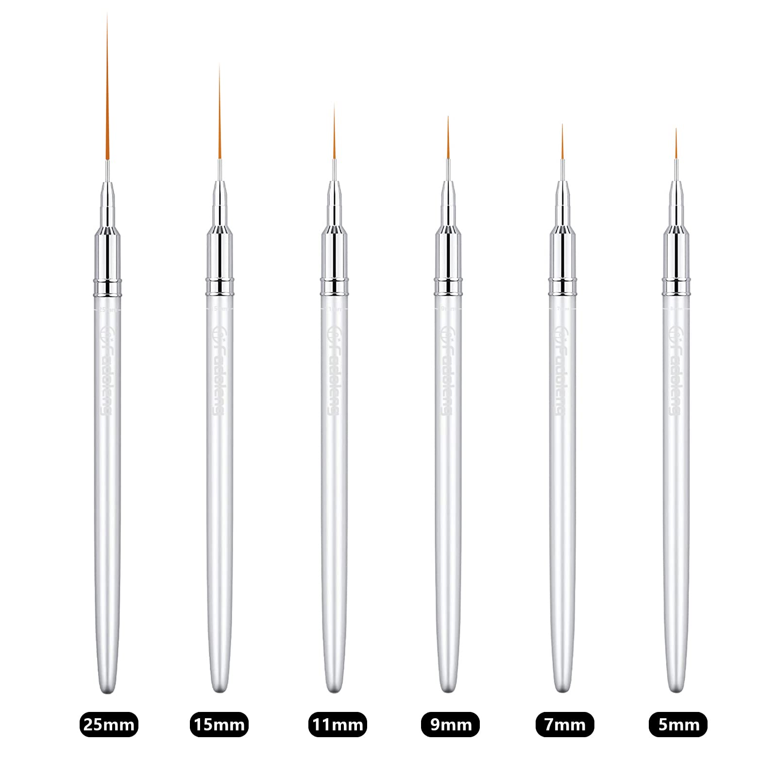 close-up of Fadoleng brush bristles highlighting fine tapered tips for precise line control