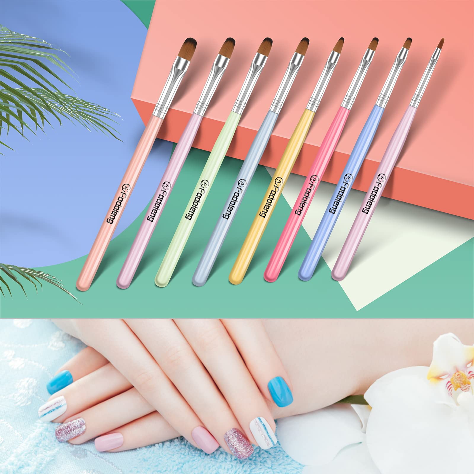 Fadoleng brushes arranged by number showing organized size selection benefit