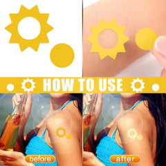 Fainne sticker applied to skin demonstrating precise tan contrast