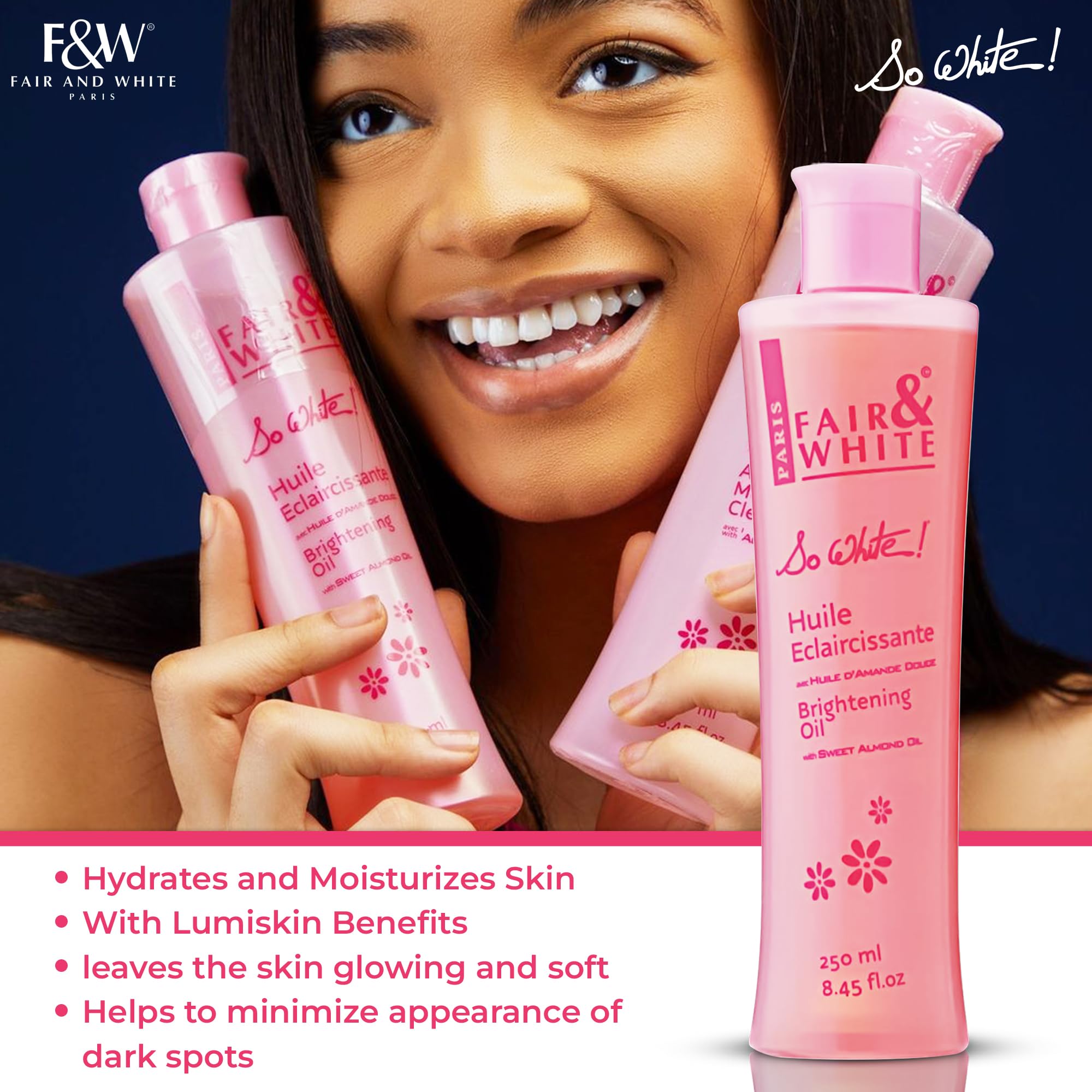 FAIR & WHITE oil applied on arm demonstrating smoother hydrated skin