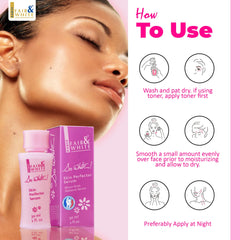 FAIR & WHITE serum applied on forearm showing even tone benefit