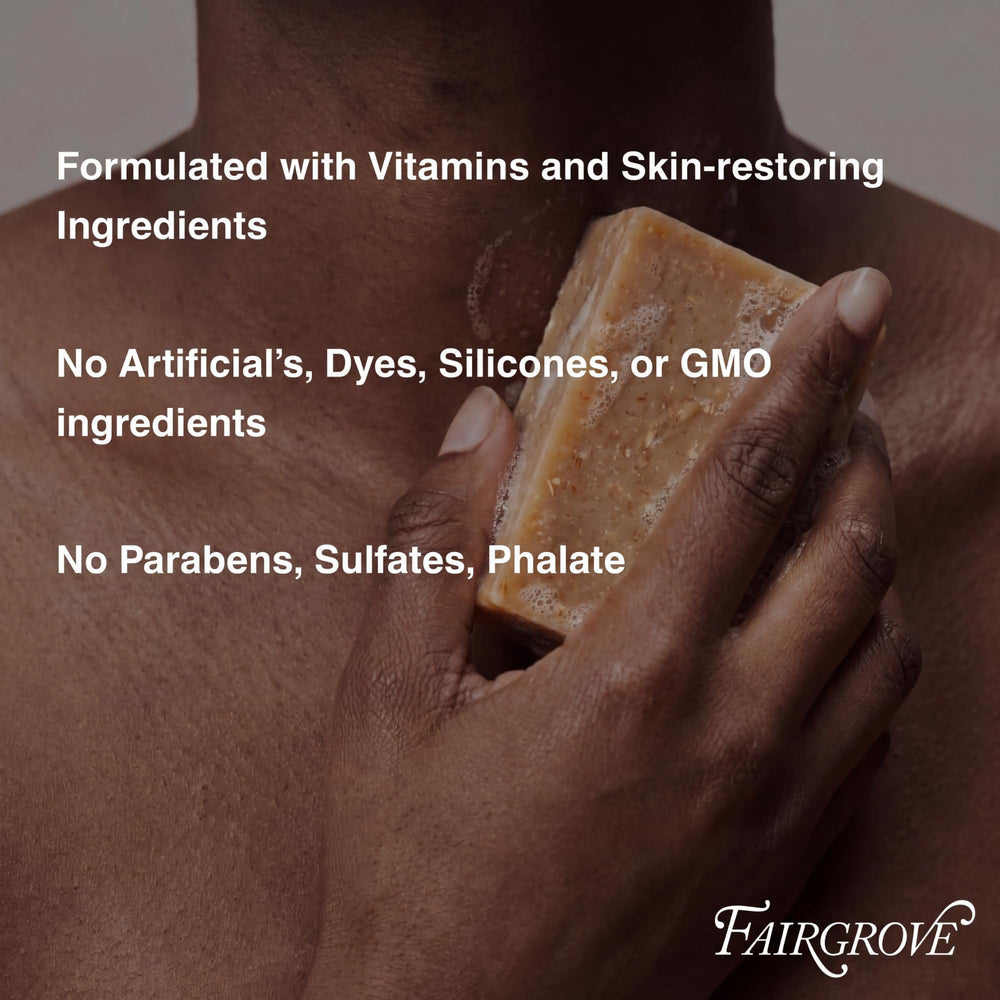 Fairgrove lather in hand demonstrating creamy foam and gentle cleansing benefit