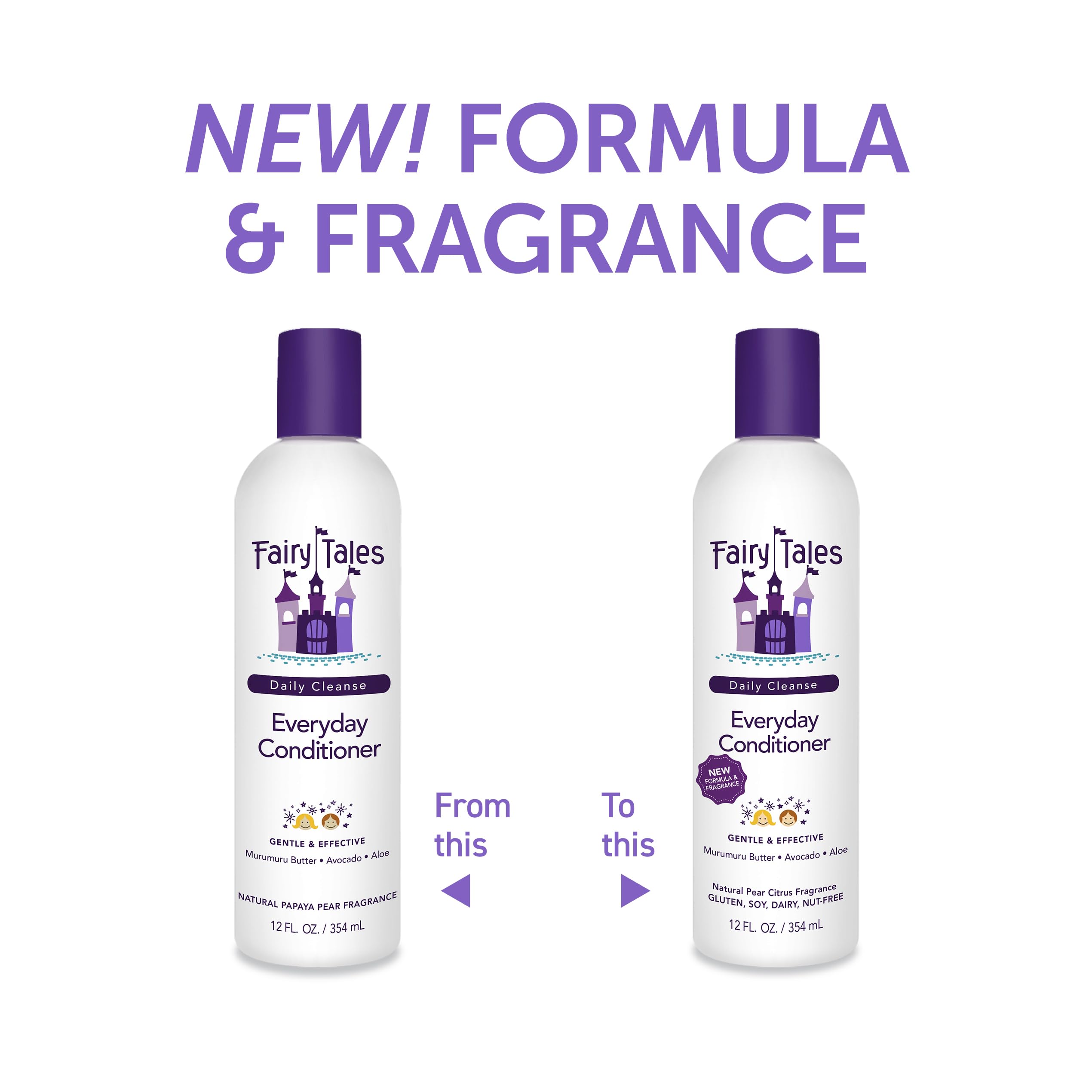 Fairy Tales label and pump detail highlighting clean ingredients and safe use