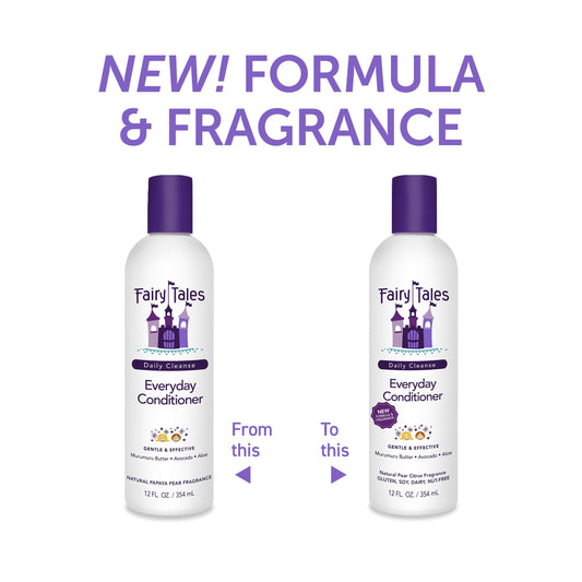 Fairy Tales label and pump detail highlighting clean ingredients and safe use