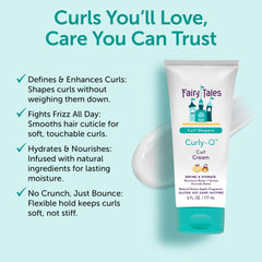 Fairy Tales being applied to a child’s curls to define waves and reduce frizz