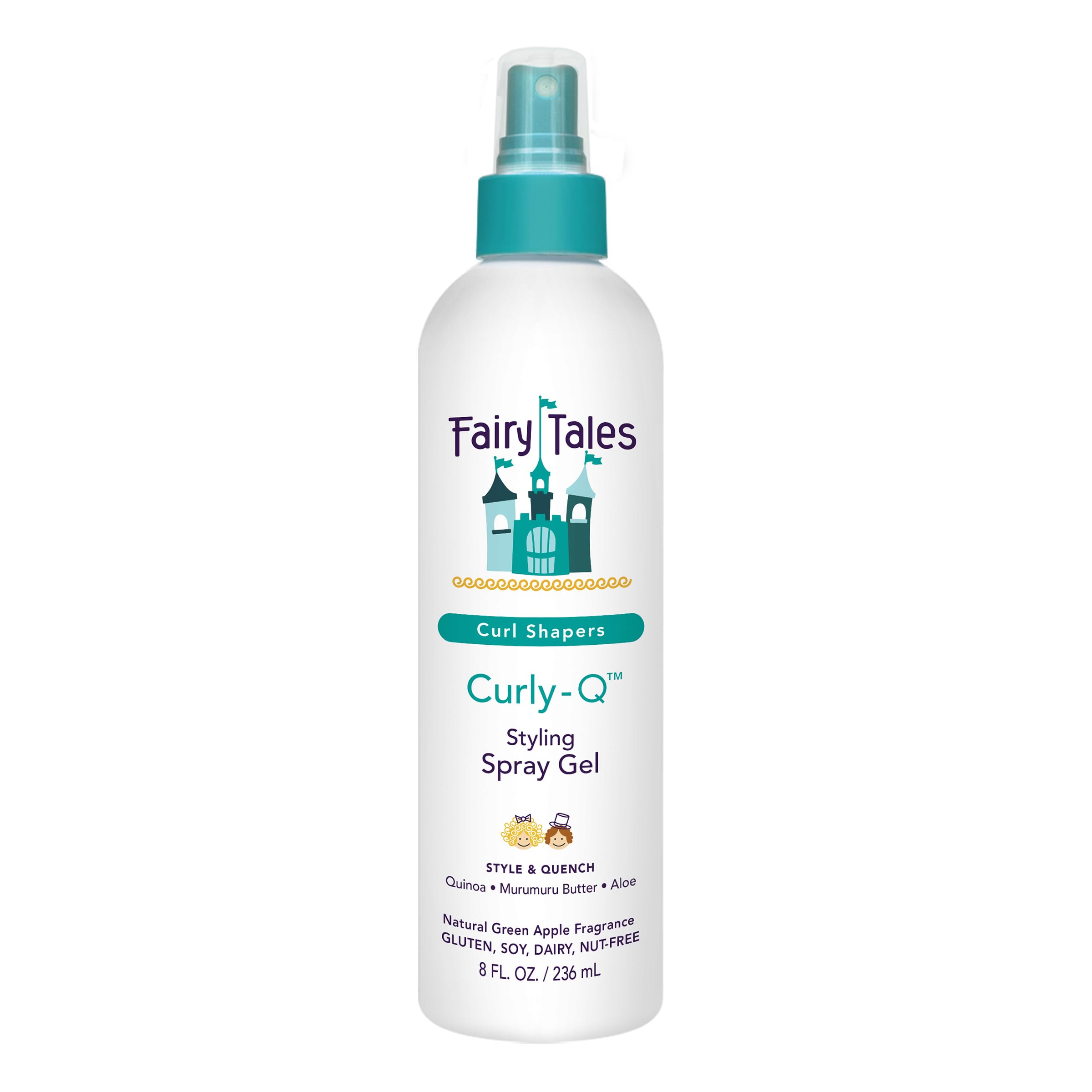 Fairy Tales front packaging showing label and 8oz bottle, promotes easy use