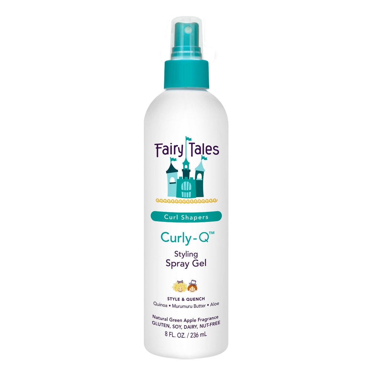Fairy Tales front packaging showing label and 8oz bottle, promotes easy use