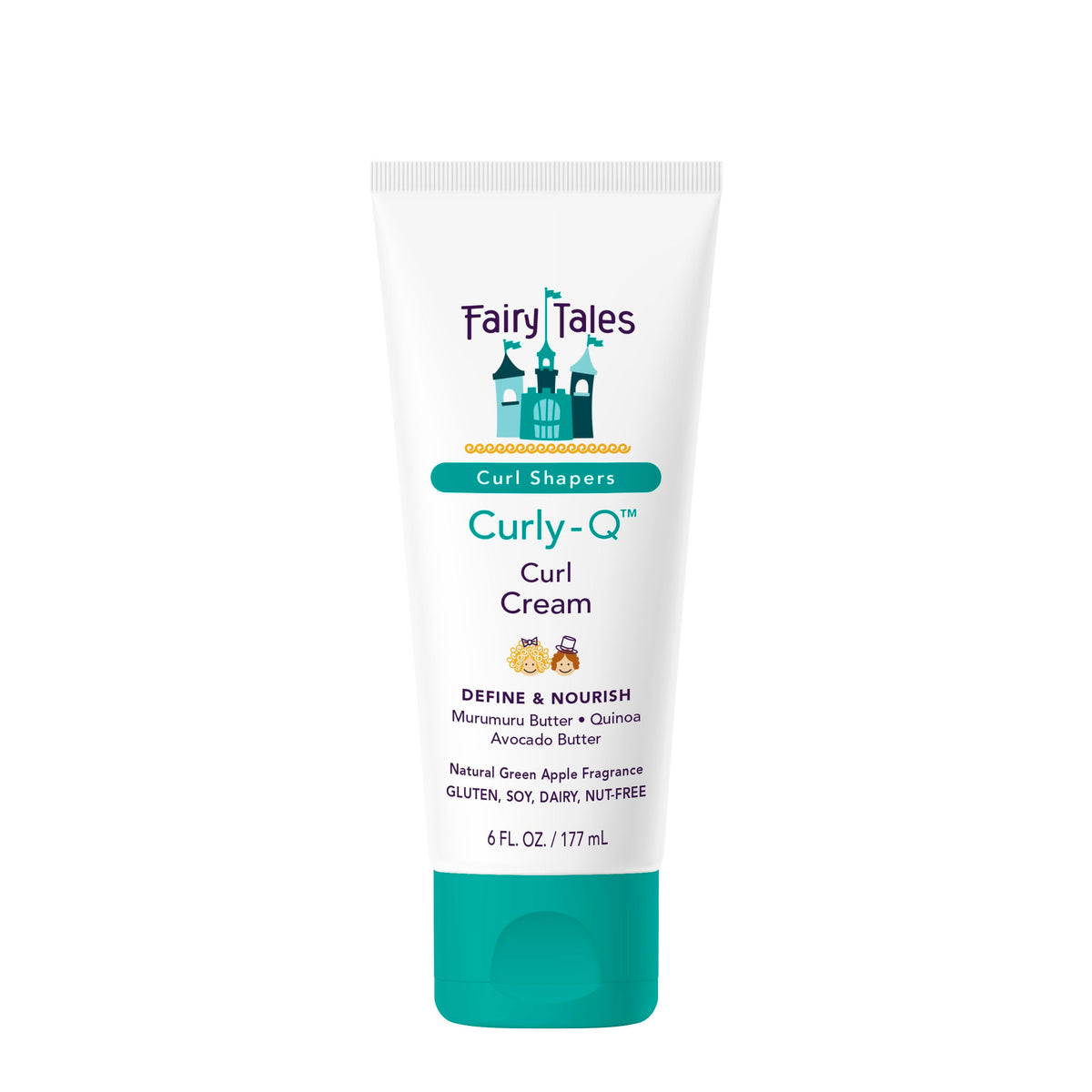 Fairy Tales front packaging showing curl cream and kid-friendly labeling for safe styling