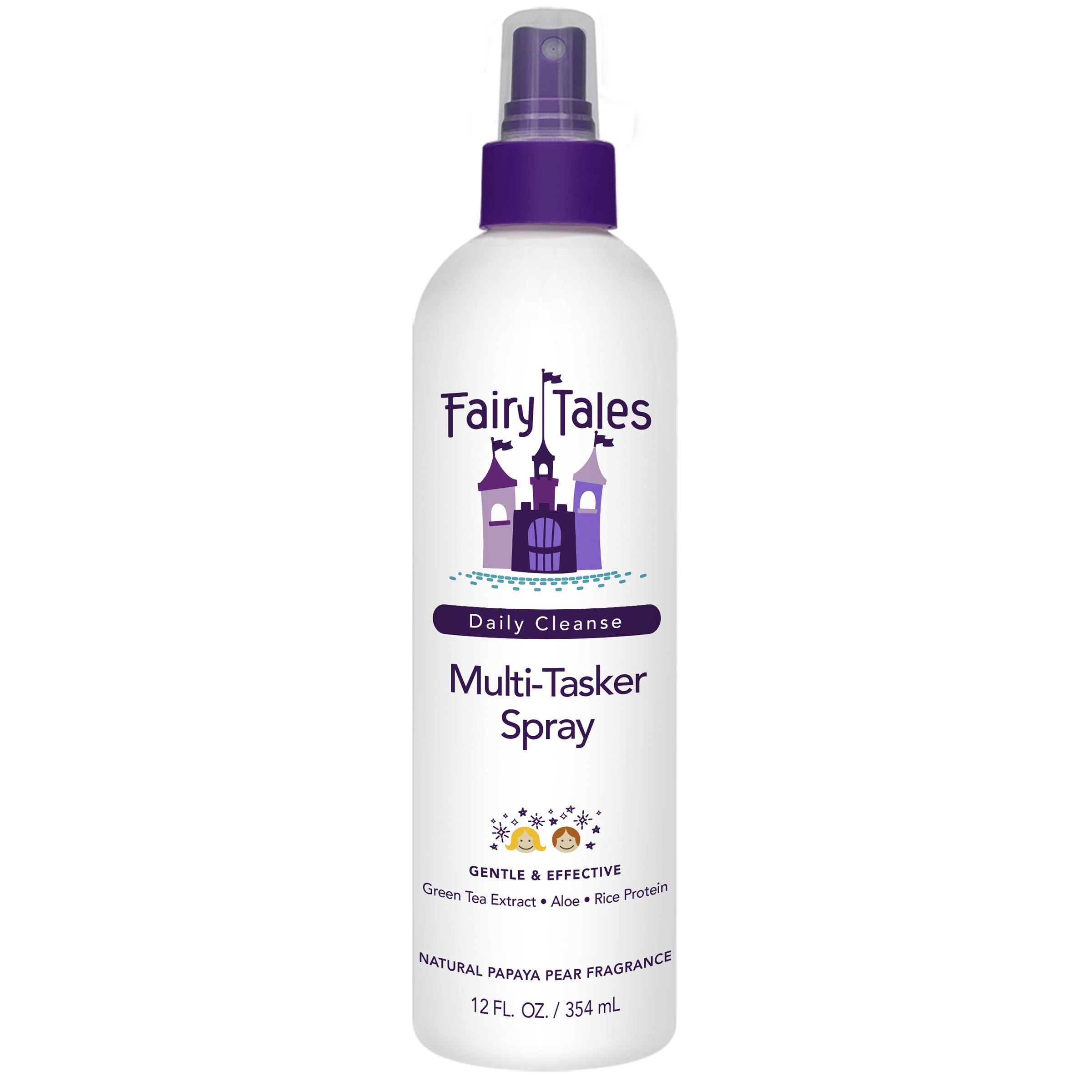 Fairy Tales front packaging showing 12 oz bottle and benefits
