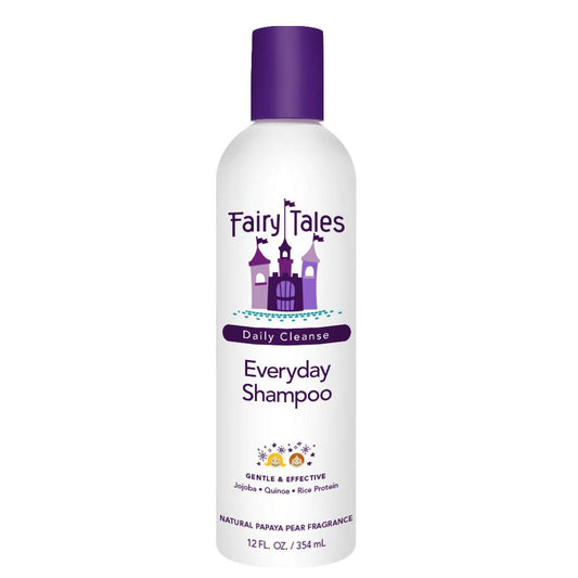 Fairy Tales Everyday Kids Shampoo bottle front view showing 12 oz and gentle formula