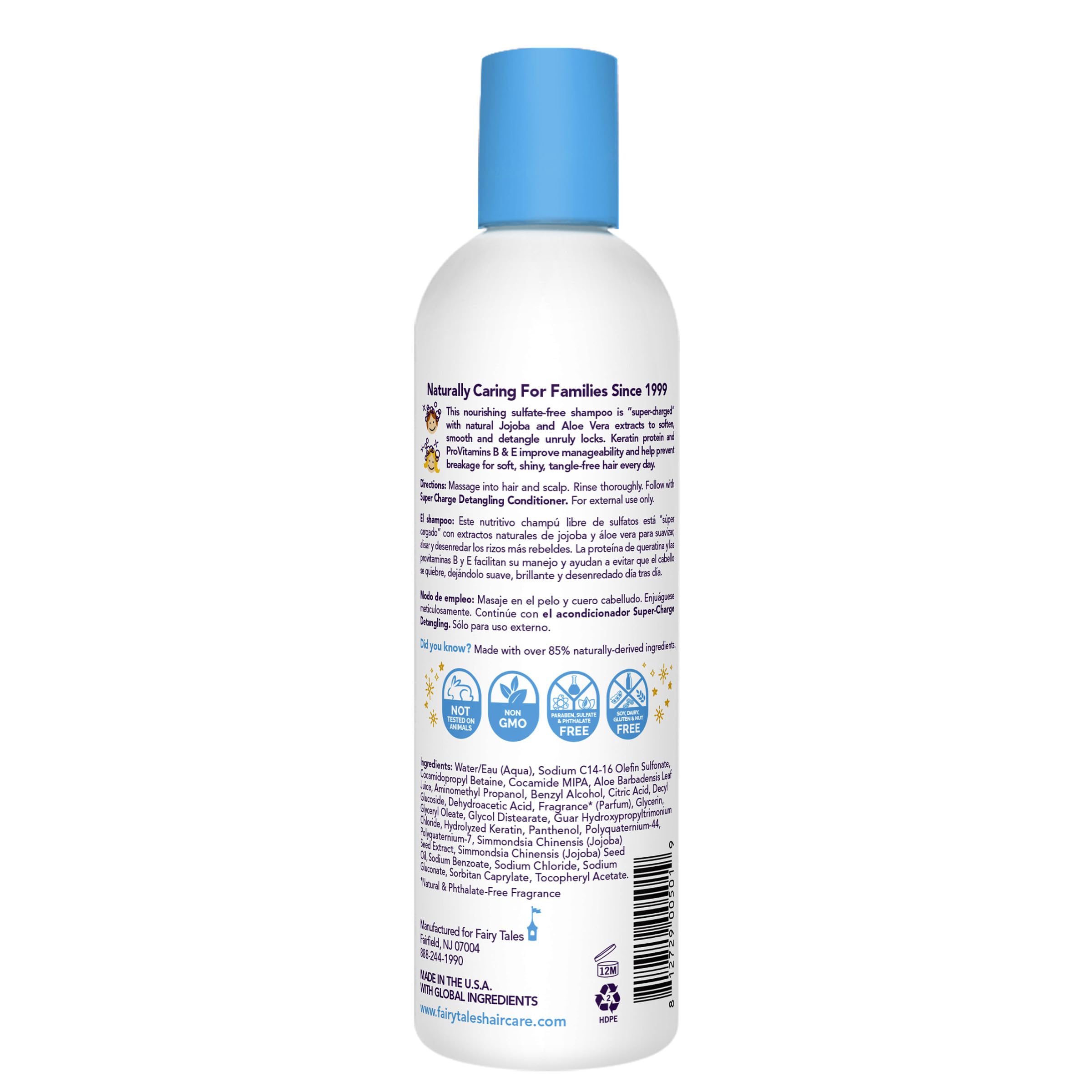 Fairy Tales pump top close-up demonstrating easy dispensing for bath-time convenience