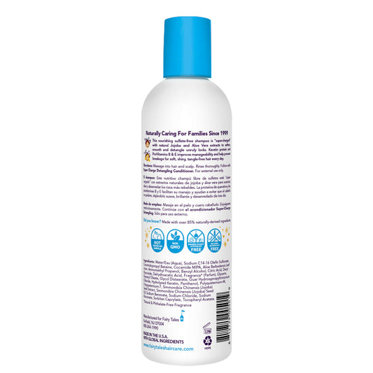 Fairy Tales pump top close-up demonstrating easy dispensing for bath-time convenience