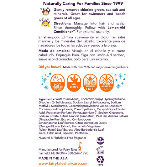 Fairy Tales shampoo pouring to show texture and easy lather for kids