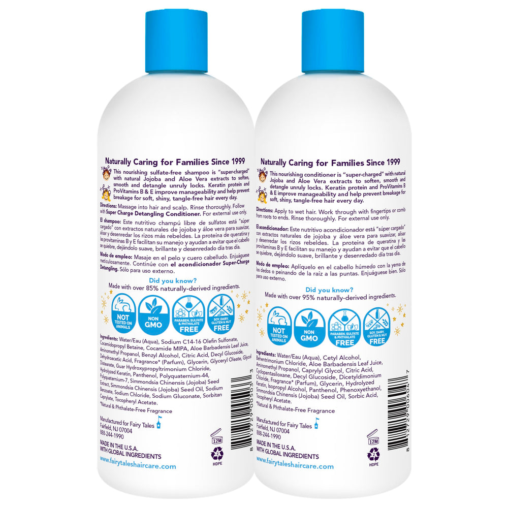 Fairy Tales pump dispenser and clear label for easy use