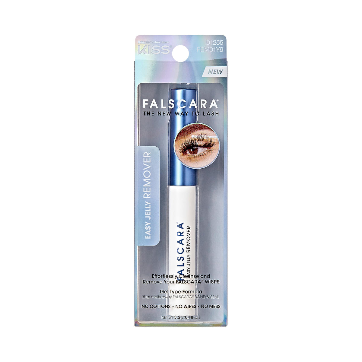 FALSCARA front tube showing compact gel remover for easy travel