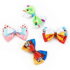 Fancheer bow size comparison with hand to show scale and suitability