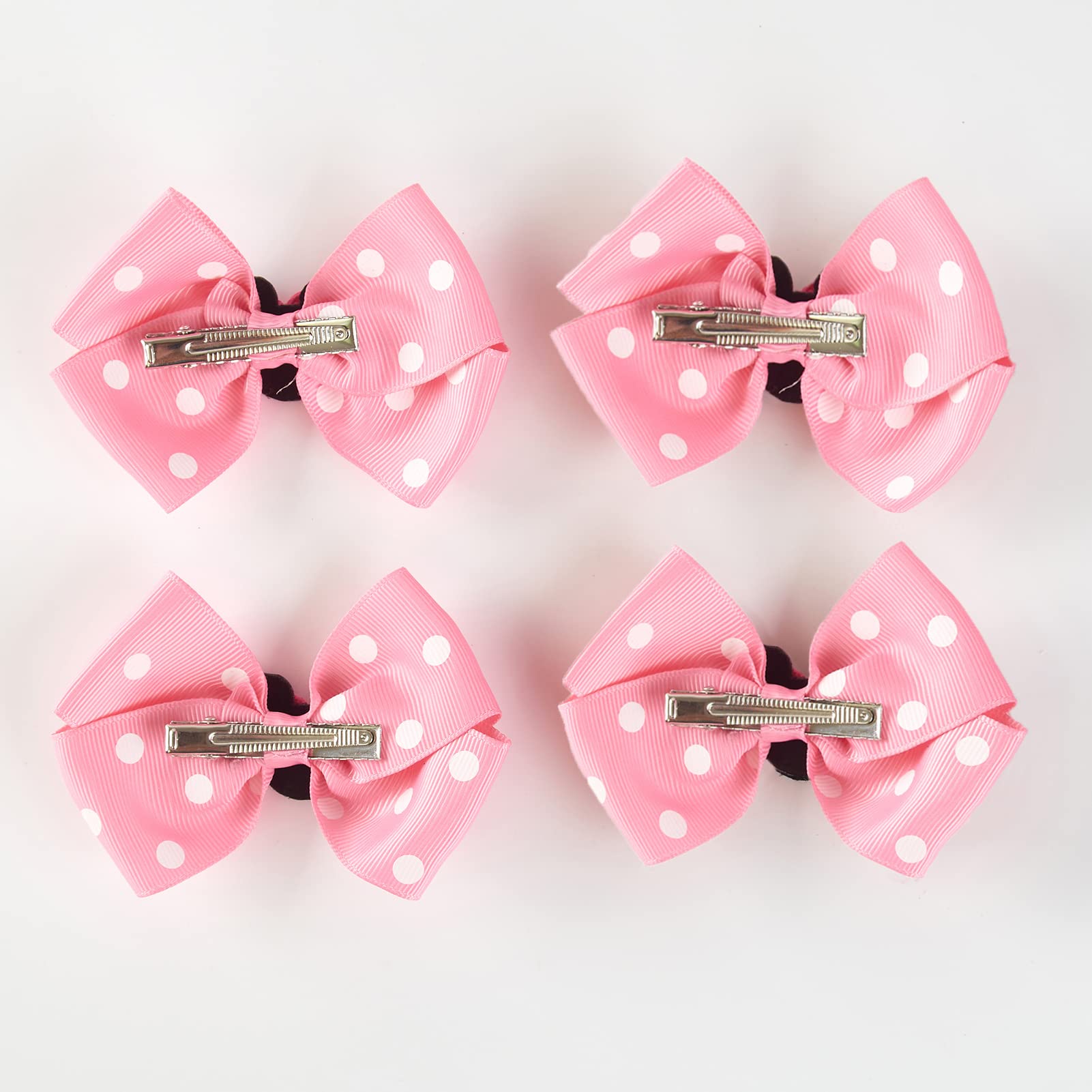 Fancheer bow beside ruler showing 4 inch size, clear scale for buyers