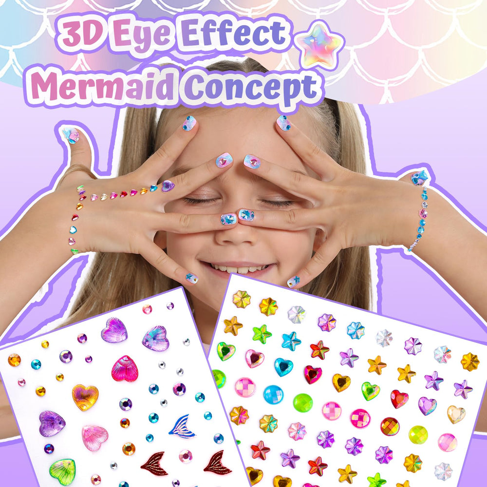 Fandamei detail shot of 3D rhinestone gems adding sparkle and dimensional accents