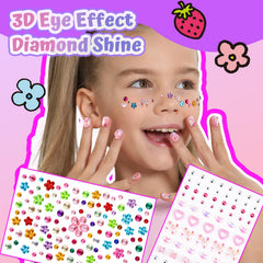 FANDAMEI 3D gem stickers detail catching light for sparkly accents