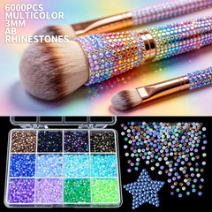 Fandamei AB resin 3mm color grids detail displaying uniform facets for consistent sparkle