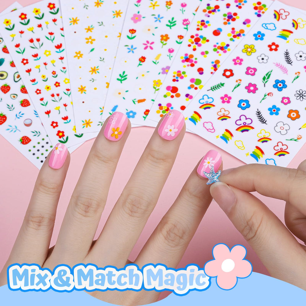 FANDAMEI adhesive tab sheets and nail sizes for easy, no-glue application