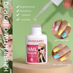 Fandamei adhesives with glue and tabs offering both long-wear and gentle removal