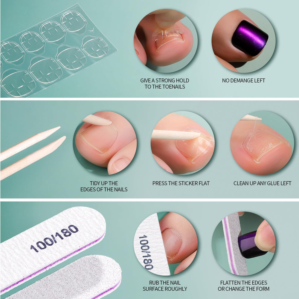 Fandamei application on model foot demonstrating simple at-home pedicure