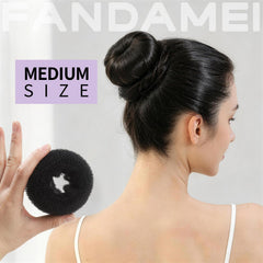 Fandamei bobby pins and black elastics arranged to show gentle, reliable hold