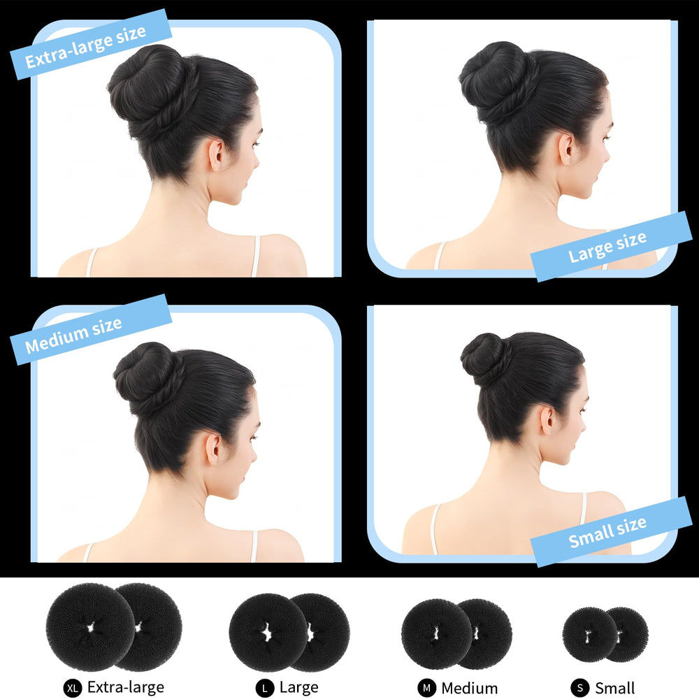 Fandamei bobby pins and elastic ties grouped to show quantity and secure fastening