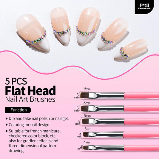 FANDAMEI brush handle close-up highlighting acrylic grip for comfortable control