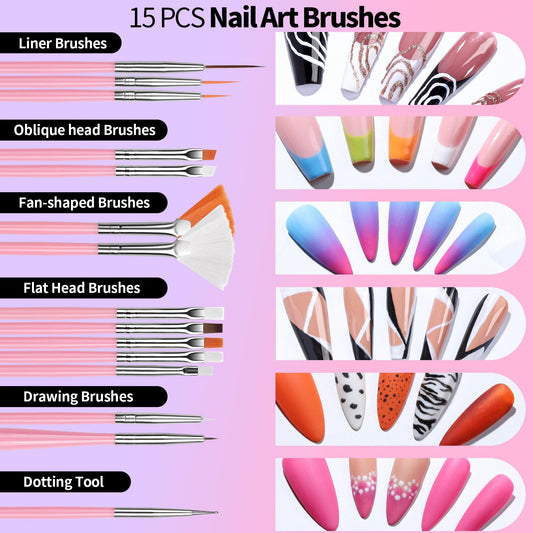 Fandamei brush head close-up highlighting fine nylon fibers for precise strokes
