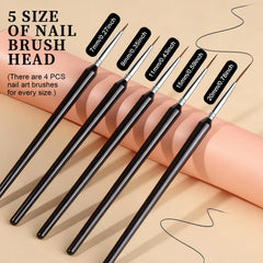 Fandamei brush tip closeup highlighting fine nylon bristles for precise thin-line control benefit