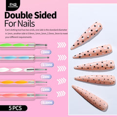 Fandamei varied nail brushes arranged to show versatility for detailed art