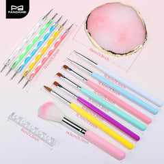Fandamei close-up of brush bristles for precise strokes and smooth polish application
