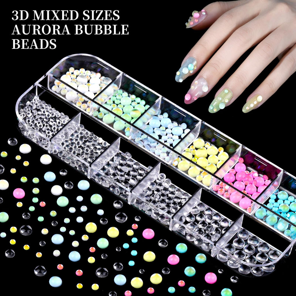 Fandamei colorful bubble beads texture shot highlighting dimensional droplet effects