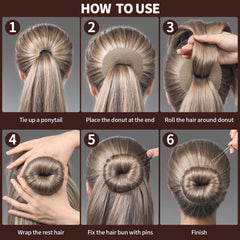 Fandamei bun in use salon-style showing polished professional finish
