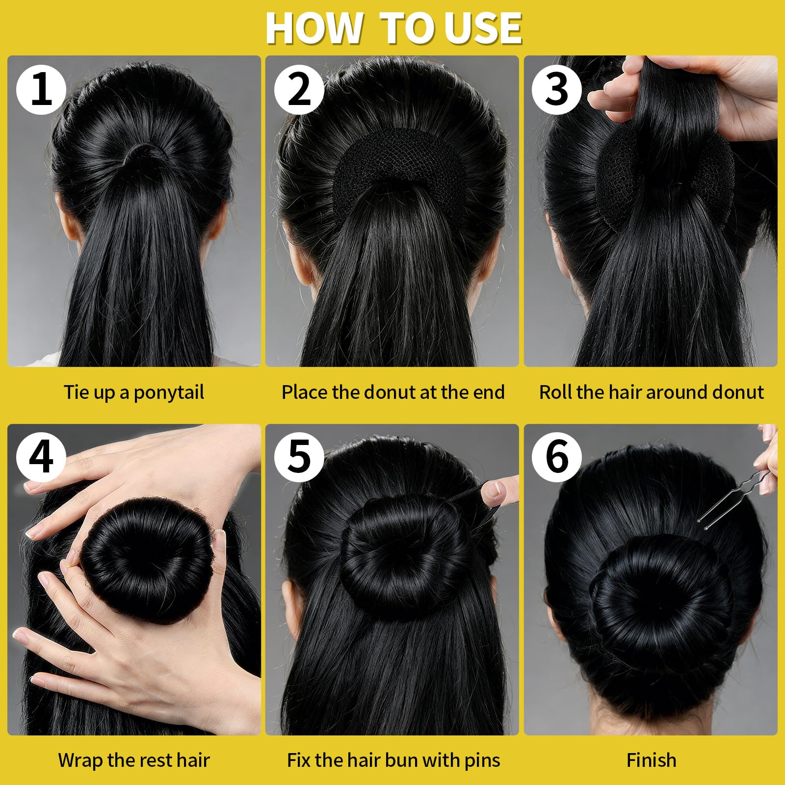 Fandamei model wearing a sleek bun in studio demonstrating secure performance hold