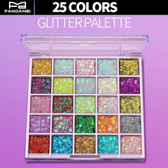 Fandamei clear lid displaying neatly arranged shades for quick color choice